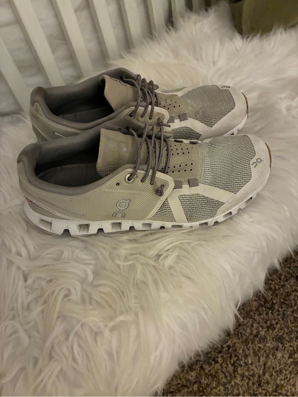 On Running Cloud Women’s Running Shoes Grey/White Sz 8 - Picture 5 of 12